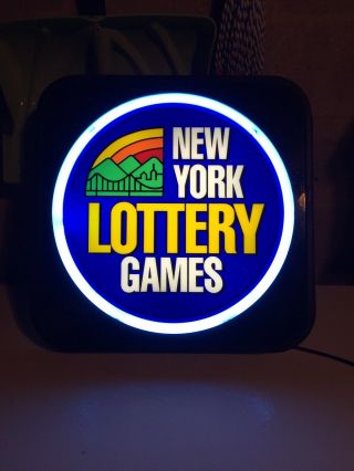 Vintage Neon York Lottery Sign