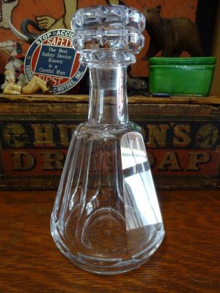 Vintage Baccarat Crystal Decanter Bottle W/ Stopper Courvoisier V.  O.  C.