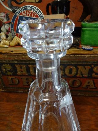 Vintage BACCARAT Crystal Decanter Bottle w/ Stopper Courvoisier V.  O.  C. 2