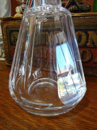 Vintage BACCARAT Crystal Decanter Bottle w/ Stopper Courvoisier V.  O.  C. 3