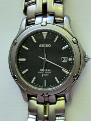 Seiko Men’s Wrist Watch 7n32 - 0069 Titanium,  Date,  50m Water Resistant,  Men 
