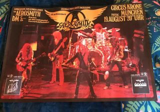 Aerosmith - Munich Mid 1970s Vintage Poster