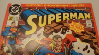 Superman 50 2nd Print Newsstand - Rare - Historic Engagement Issue - Bus