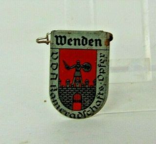 Vintage German Wwii Tinnie Badge - 3