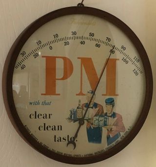 VINTAGE Whiskey Thermometer Advertising NATIONAL DISTILLERS PRODUCT PM YORK 2