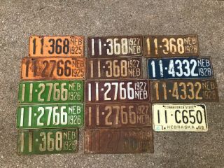 Vintage Nebraska License Plates From The 1920’s