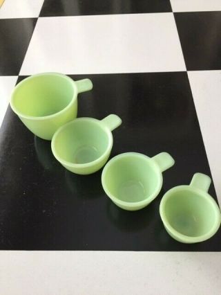 Vintage Jadeite Measuring Cups - Set Of 4 In