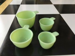 Vintage Jadeite Measuring Cups - Set of 4 in 3