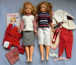 Vintage Ideal Tammy Dolls (one Is Hong Kong) Clothes And Accessories
