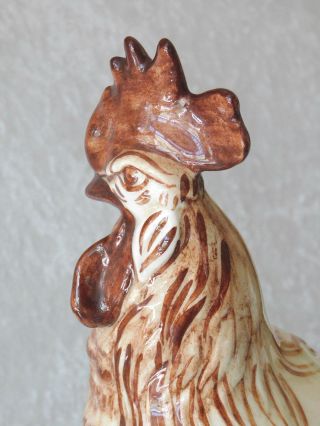 VINTAGE PENNSBURY POTTERY ROOSTER 127 BROWN LARGE 11 3/4 