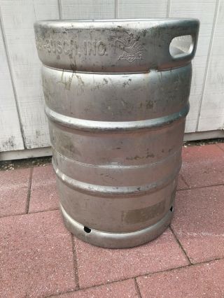 Vintage ANHEUSER BUSCH 15.  5 gal.  Beer Keg Rat Hot Rod Gas Tank (READ HOLE) 5