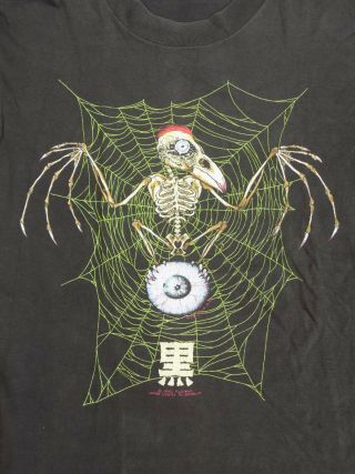 Vintage 1990 PUSHEAD Scarecrow Bird ' s Eye Rare T - Shirt Kuro Zorlac Thrasher 3