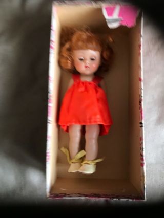 Vintage Vogue Ginny Doll Auburn / Red Hair & Blue Eyes 7 1/2 " Hours Nude