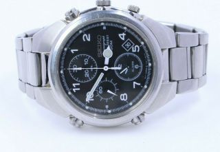 Vintage Seiko Chronograph Alarm 7t32 - 7g00 Watch,  Split Second,  Sapphire Crystal