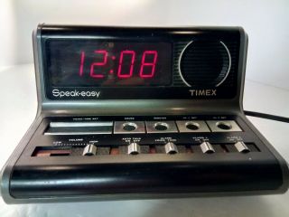 Vintage Timex Speak Easy Talking Alarm Clock 7001 - 950a,  - Robot Voice