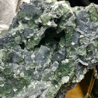 16.  56LB Rare Translucent Green CubeFluorite Mineral Specimen/ChiTC676 3
