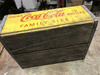 Vintage Wooden Coca Cola Coke Advertising Crate 