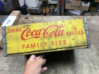 Vintage Wooden Coca Cola Coke Advertising Crate 