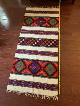 ☀️ Vintage Native American Navajo Indian Horse Blanket Rug Hand Stitched