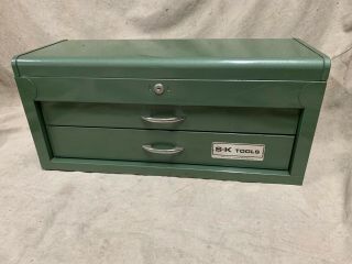 Rare Vintage Sk S & K Large 2 - Drawer Tool Chest Box (a40)