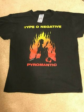 Type O Negative Pyromantic Shirt Vintage 1997 Xl Blue Grape Label