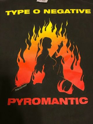 Type O Negative Pyromantic shirt Vintage 1997 XL Blue Grape label 2