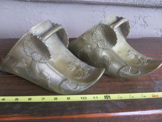 Vintage Brass Saddle Stirrups Spanish Conquistador Large 10 