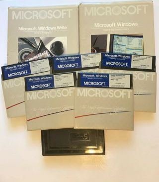 Vntg.  Microsoft Windows Version 1.  03 Ibm Pc Ms - Dos Operating System 1986 5 1/4”