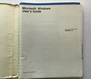 Vntg.  Microsoft Windows Version 1.  03 IBM PC MS - DOS Operating System 1986 5 1/4” 5