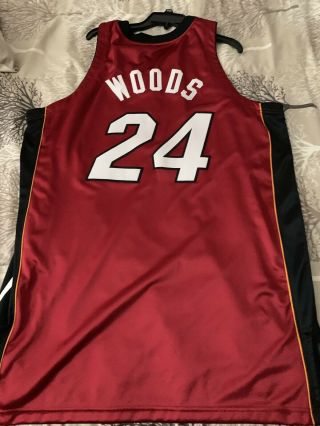 Qyntel Woods Miami Heat Game Worn Issued Basketball Jersey Rare Red Blazers 2