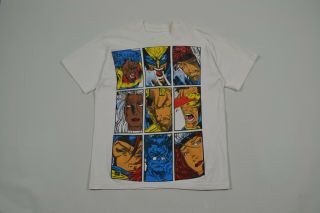 Vtg 90s X Men Marvel Comics Strip Tee Vintage T Shirt Cartoon Wolverine 80s 90s