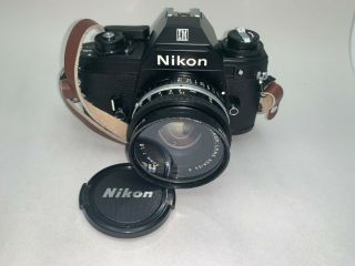 Vintage Nikon Em 35mm Camera W/ Series E 50mm 1.  8 Lens