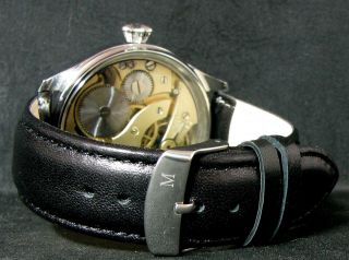 JUNGHANS Vintage WWII Era Men ' s Large Wrist Wristwatch Stainless Steel 5