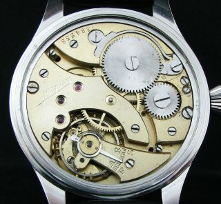 JUNGHANS Vintage WWII Era Men ' s Large Wrist Wristwatch Stainless Steel 7