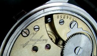 JUNGHANS Vintage WWII Era Men ' s Large Wrist Wristwatch Stainless Steel 8