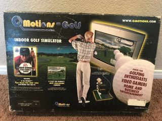 Rare Vintage Qmotions Pc Golf Simulator W/ Tiger Woods Pga Tour 2004