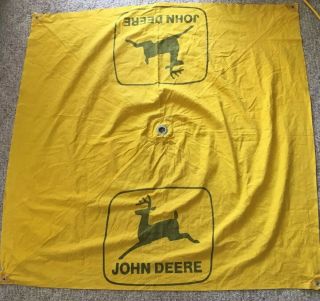 Vintage John Deere Tractor Umbrella Square Canvas Only Advertising 4’ X 4’