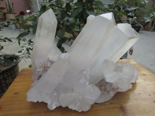 8.  94lb RARE NATURAL CLEAR quartz crystal cluster point Specimens Tibet 2