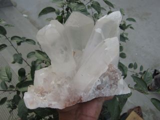 8.  94lb RARE NATURAL CLEAR quartz crystal cluster point Specimens Tibet 6