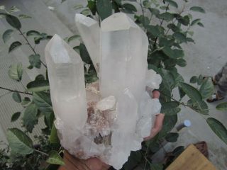 8.  94lb RARE NATURAL CLEAR quartz crystal cluster point Specimens Tibet 9