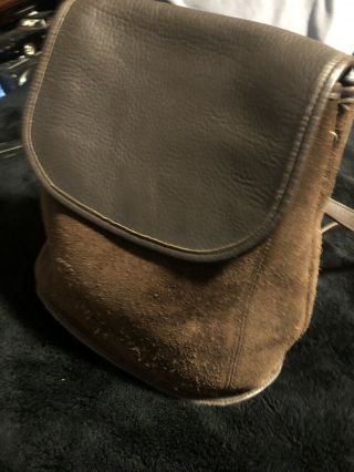 Coach Brown Leather Suede Berkeley Backpack Daypack Shoulder Bag Vintage Purse