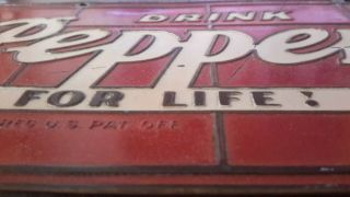 Vintage Dr.  Pepper Good For Life Metal Advertisement Sign 2