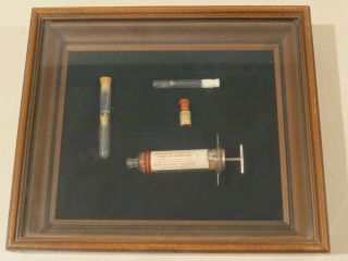 Vintage Medical Supplies Immunization Hospital Pneumonia Medicine,  Framed