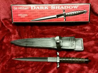 Rare/vintage Gil Hibben Uc441 - Ds Dark Shadow Dagger Knife W/sheath & Box