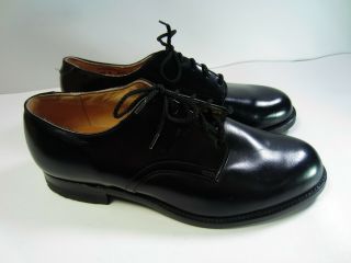 Vintage 1981 International Shoe Co Black Oxford Shoes Size 8.  5 W