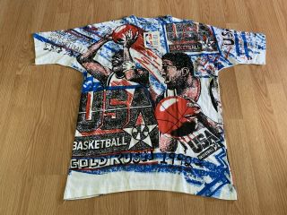Vintage Dream Team Magic Johnson Michael Jordan Deadstock T Shirt Men’s Xl