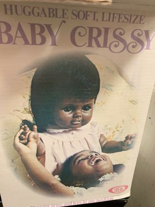 Very Rare First Edition Vintage Ideal Black Baby Crissy Doll MIB 3