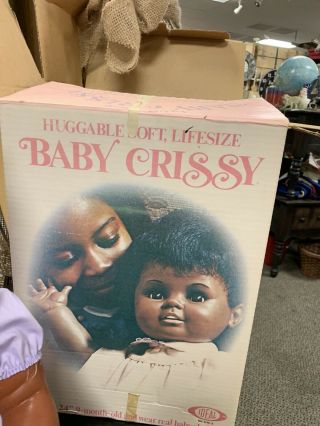 Very Rare First Edition Vintage Ideal Black Baby Crissy Doll MIB 7