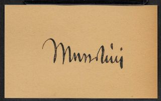 Benito Mussolini Autograph Reprint On Period 1930s 3x5 Card