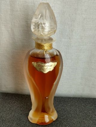 Vintage Guerlain Shalimar Rosebud Amphora Perfume Bottle 1/2 Oz Full